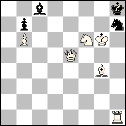 Rg6 Pb6 De5 Th1 Fg4 Cf6 + Rh8 Pb7 Fc8 Ch7