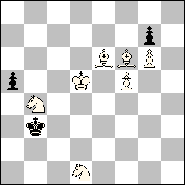 Rd5 Pf5 Pg6 Fe6 Ff6 Cb4 Cd1 + Rb3 Pa5 Pg7