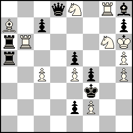 Rh6 Pc4 Pe4 Pf2 Ph5 Ph4 Tb6 Tg8 Fa7 Ce8 Cg6 + Rf3 Pc7 Pe5 Pe2 Pf4 Ph7 Dd8 Ta6 Ta5 Fh8