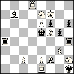 Rf7 Pc2 Pe6 Pe2 Pg3 Td8 Te1 Ff5 Ff2 Ce7 Ch2 + Re5 Pf6 Pg5 Ph6 Dh1 Ta4 Th4 Fb7