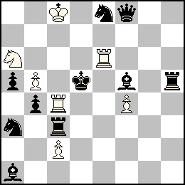 Rc8 Pb5 Pc2 Pf4 Tc4 Te6 Ca6 + Rd5 Pa5 Pb4 Df8 Tc3 Th5 Fa1 Ff5 Ca3 Ce8