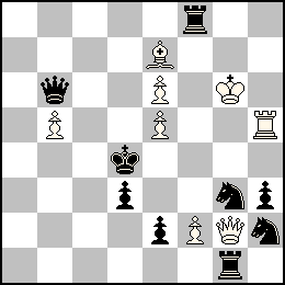 Rg6 Pb5 Pe6 Pe5 Pf2 Dg2 Th5 Fe7 + Rd4 Pd3 Pe2 Ph3 Db6 Tf8 Tg1 Cg3 Ch2