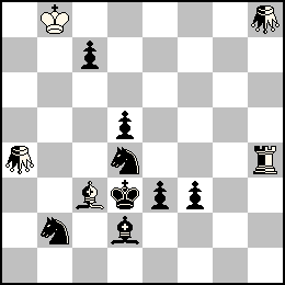 Rb8 + Rd3 Pc7 Pd5 Pe3 Pf3 Fd2 Cb2 Cd4 + Th4 Fc3 Sa4 Sh8