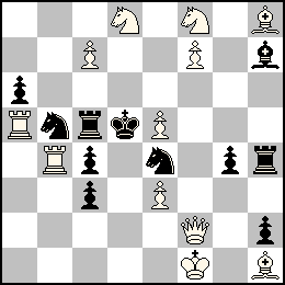 Rf1 Pc7 Pe5 Pe3 Pf7 Df2 Ta5 Tb4 Fh8 Fh1 Cd8 Cf8 + Rd5 Pa6 Pc4 Pc3 Pg4 Ph2 Tc5 Th4 Fh7 Cb5 Ce4