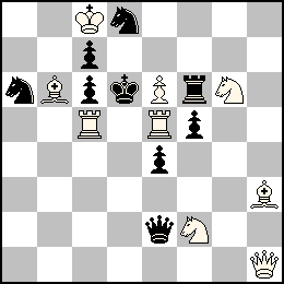 Rc8 Pe6 Dh1 Tc5 Te5 Fb6 Fh3 Cf2 Cg6 + Rd6 Pc7 Pc6 Pe4 Pf5 De2 Tf6 Ca6 Cd8