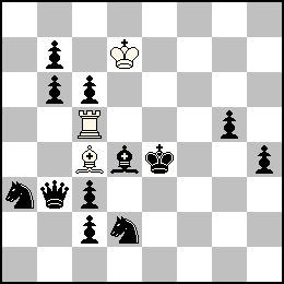 Rd7 Tc5 Fc4 + Re4 Pb7 Pb6 Pc6 Pc3 Pc2 Pg5 Ph4 Db3 Fd4 Ca3 Cd2