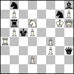 Rg6 Pb7 Pb5 Pd5 Pd2 Pf4 Pf3 Ph7 Dh6 Ta4 Cd6 + Rc5 Dh3 Tb6 Fh8 Cb8 Cg7