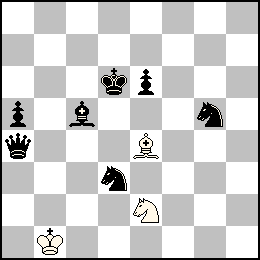 Rb1 Fe4 Ce2 + Rd6 Pa5 Pe6 Da4 Fc5 Cd3 Cg5