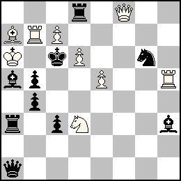 Ra6 Pc7 Pd6 Pe5 Df8 Tb7 Th5 Fa7 Cd3 + Rc6 Pb5 Pb4 Pc3 Da1 Ta3 Td8 Fa5 Fh3 Cg6