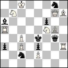Rc8 Pc4 Pc3 Pe2 Dg7 Ta5 Th3 Fg5 Fh7 Cb7 Cf5 + Re4 Pa3 Pe3 Pf6 Dg4 Fa6 Cc2 Cg8