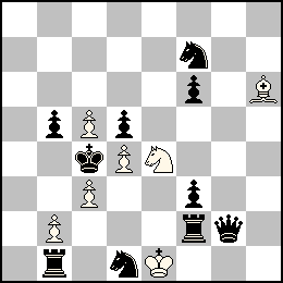Re1 Pb2 Pc5 Pc3 Pd4 Fh6 Ce4 + Rc4 Pb5 Pd5 Pf6 Pf3 Dg2 Tb1 Tf2 Cd1 Cf7