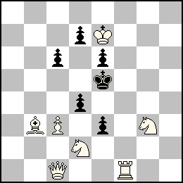 Re7 Pc3 Dc1 Tf1 Fb3 Cd2 Cg3 + Re5 Pc6 Pd7 Pd4 Pe6 Pe3