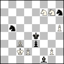 Rc2 Pd2 Pg2 Ph5 Fc3 Cf7 Cg7 + Re4 Pe3 Ff1 Cb5 Ch7
