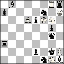 Rf6 Ph2 Dh7 Tg8 Fd6 Cg6 Cg1 + Rg2 Pa7 Pe6 Pe2 Pg5 Dg4 Ta3 Th8 Fb8 Fh1 Cf7 Cf1