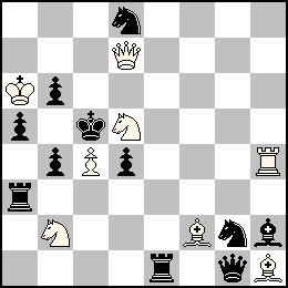 Ra6 Pc4 Dd7 Th4 Ff2 Fh1 Cb2 Cd5 + Rc5 Pa5 Pb6 Pb4 Pd4 Dg1 Ta3 Te1 Fh2 Cd8 Cg2