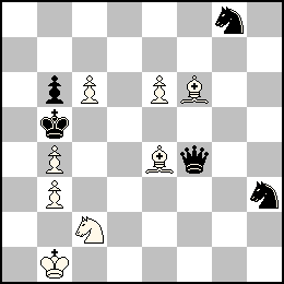Rb1 Pb4 Pb3 Pc6 Pe6 Fe4 Ff6 Cc2 + Rb5 Pb6 Df4 Cg8 Ch3