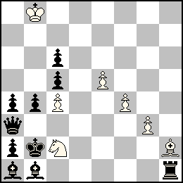 Rb8 Pc4 Pe5 Pf4 Pg3 Fh2 Cc2 + Rb2 Pa4 Pa2 Pb4 Pc6 Pc5 Da3 Th1 Fa1 Fb1