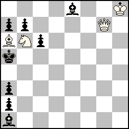 Rh8 Dg7 Fa6 Cb6 + Ra5 Pa7 Pa3 Pa2 Pb7 Pc6 Fa1 Fe8